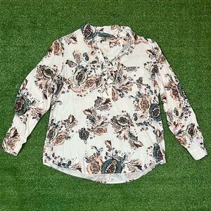 Chico’s Collared Floral Top